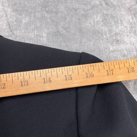 Le Suit Skirt Set Women 8 36/27Wx24L Black‎ Crepe Double Breasted Career Classic - Picture 6 of 15